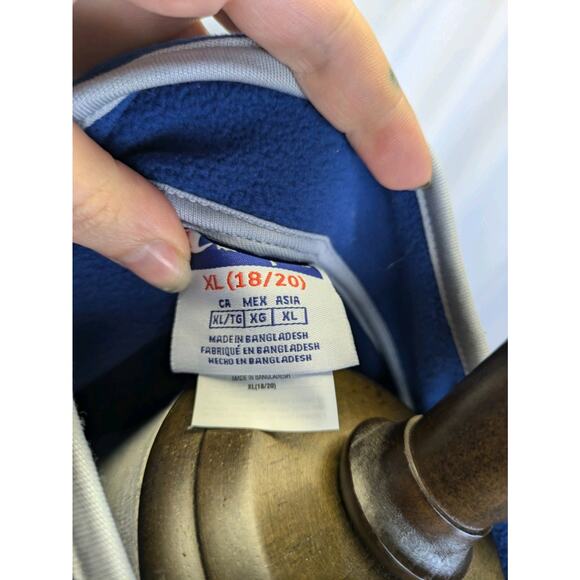 Champion Boys XL 18 - 20 Blue Fleece Full Zip Front Athletic Jacket Sweatshirt - Picture 7 of 8